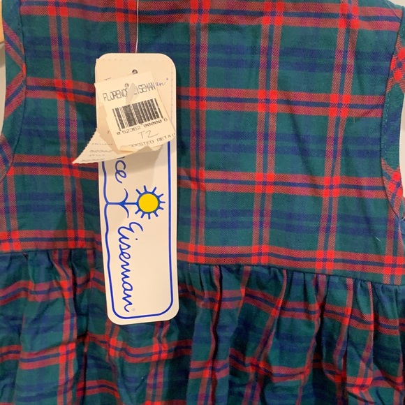 NWT VTG Florence Eiseman 100% Cotton Plaid Buttoned Down Dress with Lamb Pocket - Picture 7 of 11